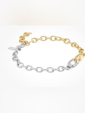 COACH Interlocking Signature Chain Bracelet Gold/Silver Tone NWT